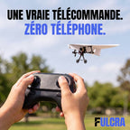 Une vraie télécommande, zéro téléphone : on pilote Fulcra Plane avec deux joysticks