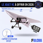 Fulcra Plane, l'avion en papier télécommandé : Black Friday, support d'exposition offert, satisfait ou remboursé 30 jours
